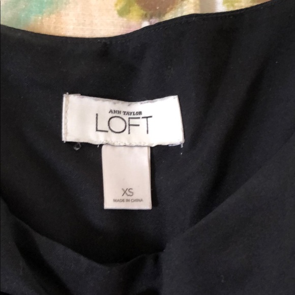 ❤️ LOFT retro print top black floral print XS - Picture 3 of 3